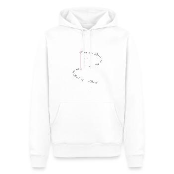 I am the best noir - Sweat à capuche Premium bio Homme - blanc - Devant - Nico (187cm)