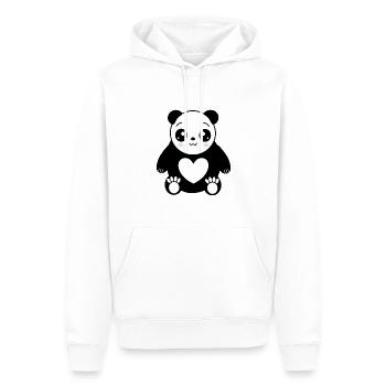 Cadeau Kawaii Panda Bear Kawaii - Sweat à capuche Premium bio Homme - blanc - Devant - Nico (187cm)