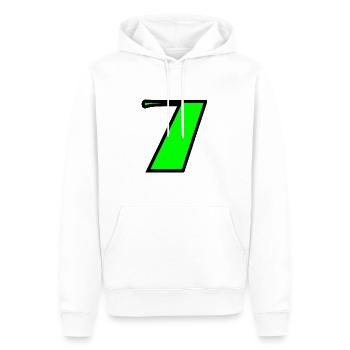 7. 7 JAHRE. 7. JAHRESTAG. GEBURTSTAG 7 JAHRE - Männer Premium Bio Hoodie - Weiß - Vorne - Nico (187cm)