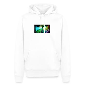 Effets de lumière sur manège la nuit - Sweat à capuche Premium bio Homme - blanc - Devant - Nico (187cm)
