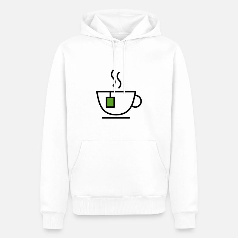 Tee - Männer Premium Bio Hoodie - Weiß