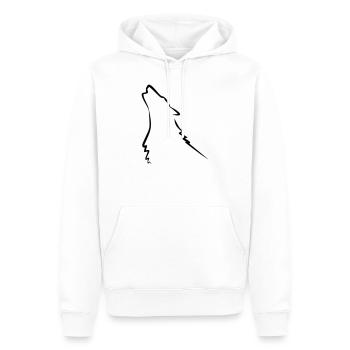 Wolf, Husky - Männer Premium Bio Hoodie - Weiß - Vorne - Nico (187cm)