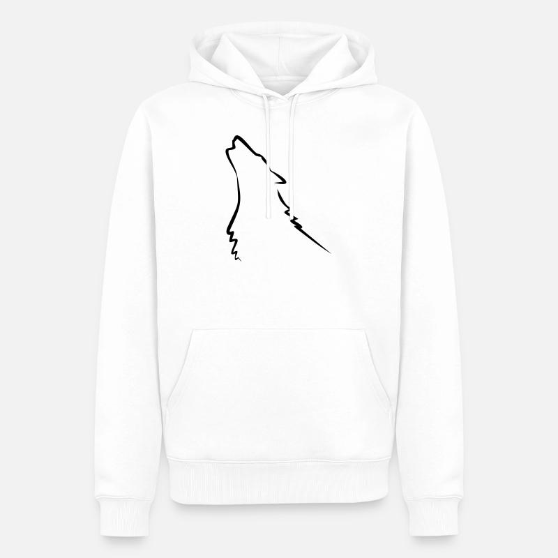 Wolf, Husky - Sweat à capuche Premium bio Homme - blanc