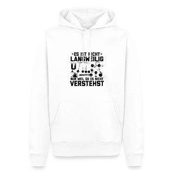 Physique - Sweat à capuche Premium bio Homme - blanc - Devant - Nico (187cm)