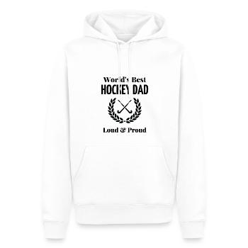 Le meilleur père de hockey au monde - Sweat à capuche Premium bio Homme - blanc - Devant - Nico (187cm)