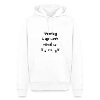 Weben & Ich waren dazu bestimmt, Bienen zu sein - Männer Premium Bio Hoodie - Weiß - Vorne - Nico (187cm)