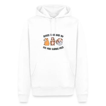 Cobaye - Sweat à capuche Premium bio Homme - blanc - Devant - Nico (187cm)