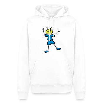 Stick figure - Men’s Premium Organic Hoodie - white - Front - Nico (187cm)