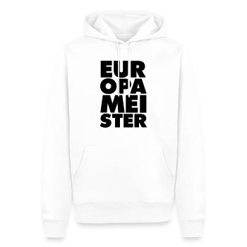 Europameister - Männer Premium Bio Hoodie - Weiß - Vorne - Nico (187cm)