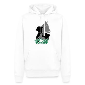 Tiere Pferd Hund Katze Kaninchen Hase Nager - Männer Premium Bio Hoodie - Weiß - Vorne - Nico (187cm)