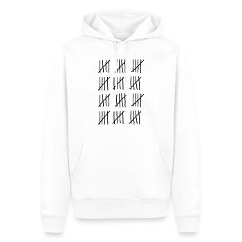 60e anniversaire - Sweat à capuche Premium bio Homme - blanc - Devant - Nico (187cm)