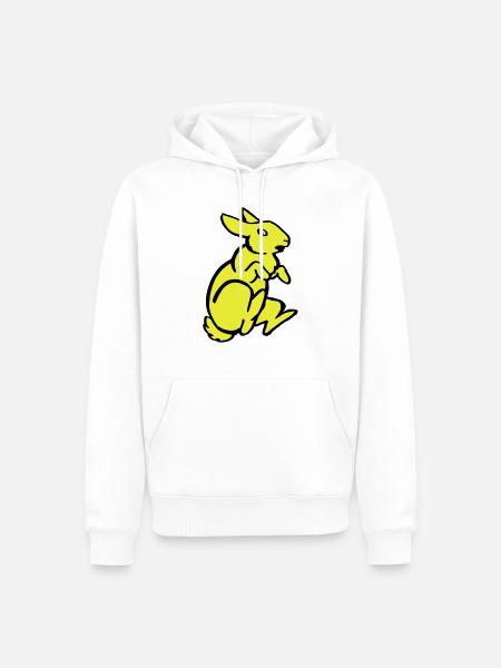 rabbits - Men’s Premium Organic Hoodie - white
