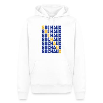 Sochaux Gitter - Männer Premium Bio Hoodie - Weiß - Vorne - Nico (187cm)