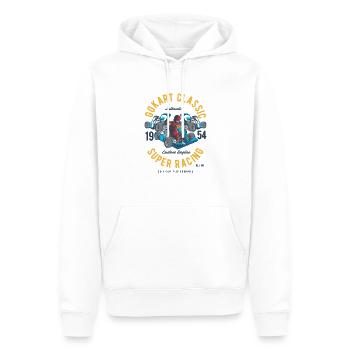 Gokart Classic - Männer Premium Bio Hoodie - Weiß - Vorne - Nico (187cm)