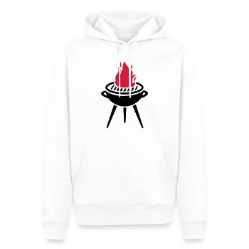 Grill - Sweat à capuche Premium bio Homme - blanc - Devant - Nico (187cm)