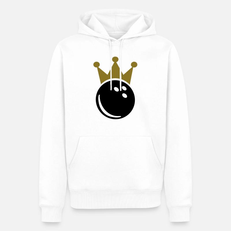 Bowling - Sweat à capuche Premium bio Homme - blanc