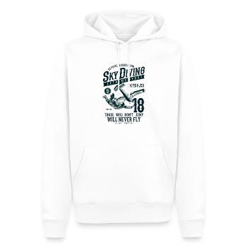 Sky Diving Fallshirmspringen - Männer Premium Bio Hoodie - Weiß - Vorne - Nico (187cm)