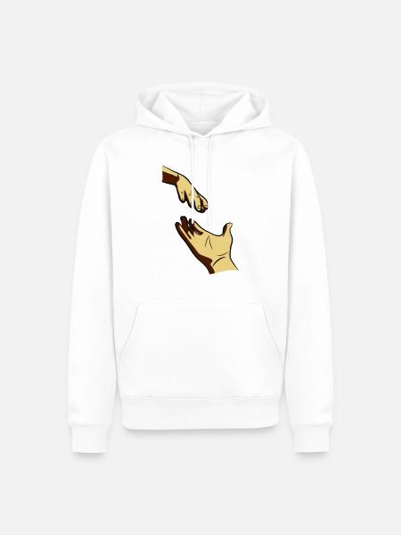 Provide rich hand - Men’s Premium Organic Hoodie - white