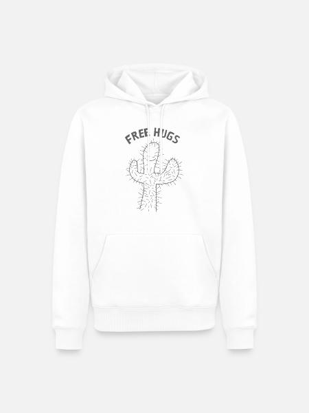 Free Hugs - Männer Premium Bio Hoodie - Weiß