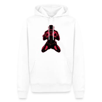 muay_thai_fighter04b - Sweat à capuche Premium bio Homme - blanc - Devant - Nico (187cm)