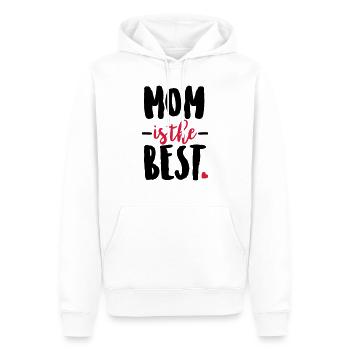 Mom is the best - Sweat à capuche Premium bio Homme - blanc - Devant - Nico (187cm)