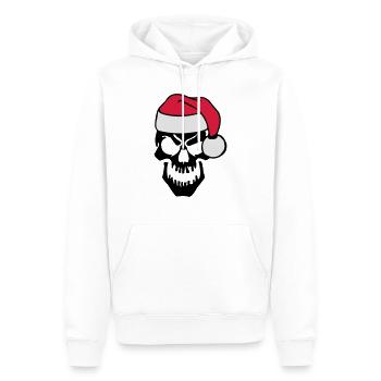 skull christmas - Männer Premium Bio Hoodie - Weiß - Vorne - Nico (187cm)