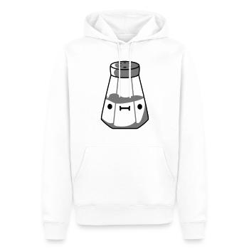 Salière avec visage - Sweat à capuche Premium bio Homme - blanc - Devant - Nico (187cm)