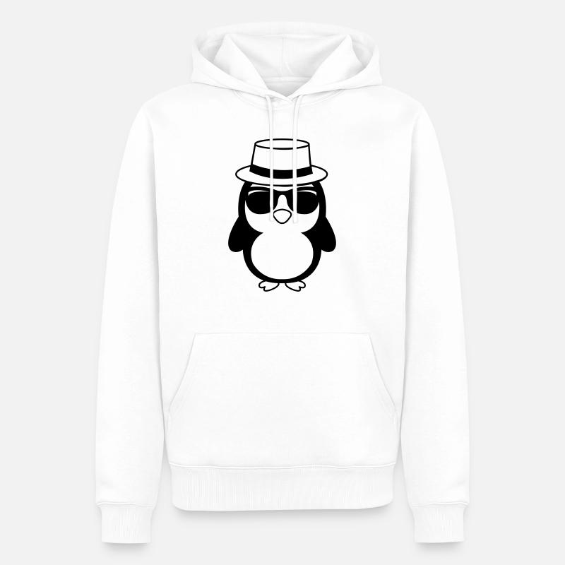 cool_pinguin_01 - Sweat à capuche Premium bio Homme - blanc