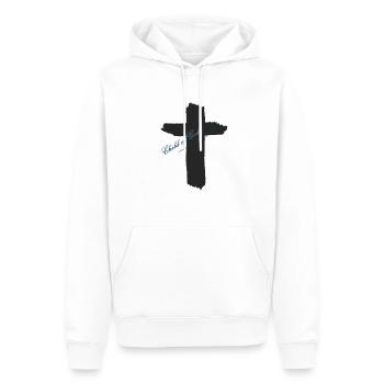 Fils de Dieu - Sweat à capuche Premium bio Homme - blanc - Devant - Nico (187cm)