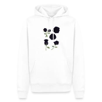 Black Roses - Watercolor - Männer Premium Bio Hoodie - Weiß - Vorne - Nico (187cm)