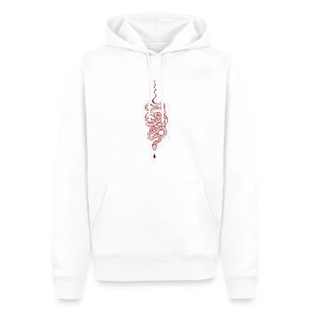 Snake red - Männer Premium Bio Hoodie - Weiß - Vorne - Nico (187cm)