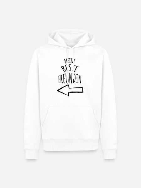 Meine Beste Freundin - Männer Premium Bio Hoodie - Weiß