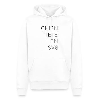 Yoga - Sweat à capuche Premium bio Homme - blanc - Devant - Nico (187cm)