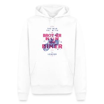 Schwager und Biker der Mythos die Legende - Männer Premium Bio Hoodie - Weiß - Vorne - Nico (187cm)