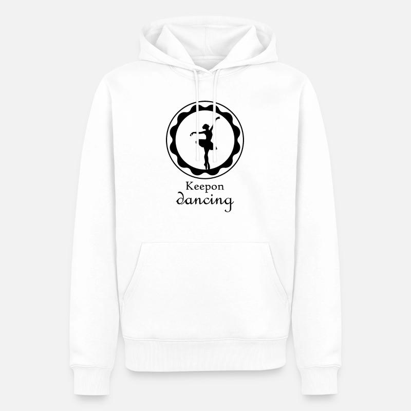 Danse Musique de danse - Sweat à capuche Premium bio Homme - blanc
