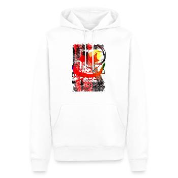 Graffiti-Stil Splash Hip Hop Farben Maler Farbe - Männer Premium Bio Hoodie - Weiß - Vorne - Nico (187cm)