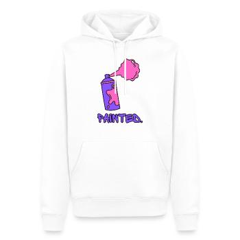 Painted - Lila/Pink - Männer Premium Bio Hoodie - Weiß - Vorne - Nico (187cm)