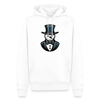 Schneemann Frosty Gentleman - Männer Premium Bio Hoodie - Weiß - Vorne - Nico (187cm)