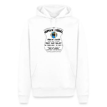 1969 - Männer Premium Bio Hoodie - Weiß - Vorne - Nico (187cm)