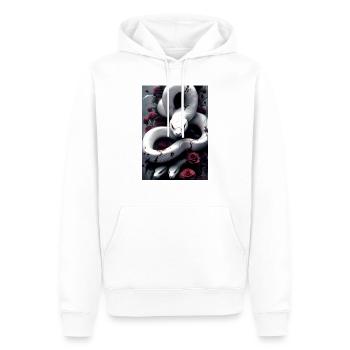 schlange - Männer Premium Bio Hoodie - Weiß - Vorne - Nico (187cm)