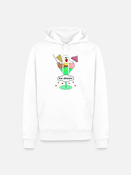 Ice dream - Männer Premium Bio Hoodie - Weiß