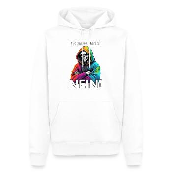 Bevor du fragst NEIN Lustiger Spruch - Männer Premium Bio Hoodie - Weiß - Vorne - Nico (187cm)