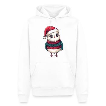 Colombe Oiseau Noël - Sweat à capuche Premium bio Homme - blanc - Devant - Nico (187cm)