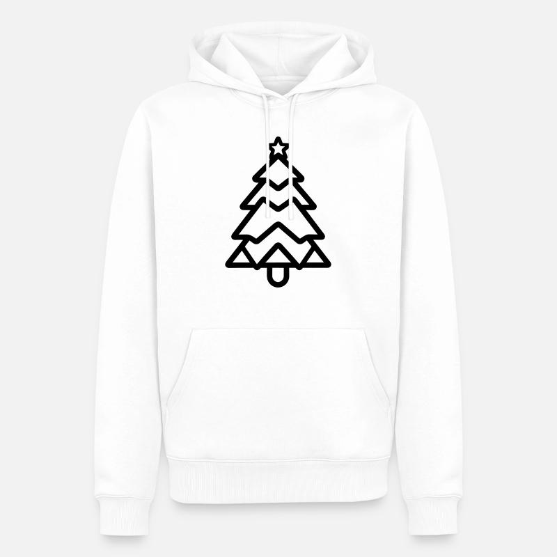 Weihnachtsbaum - Männer Premium Bio Hoodie - Weiß