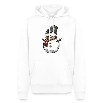 schneemann cool - Männer Premium Bio Hoodie - Weiß - Vorne - Nico (187cm)