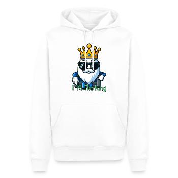 I m the King Schach - Männer Premium Bio Hoodie - Weiß - Vorne - Nico (187cm)