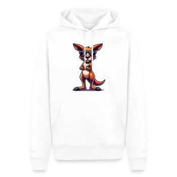 Kangaroo Comic - Men’s Premium Organic Hoodie - white - Front - Nico (187cm)