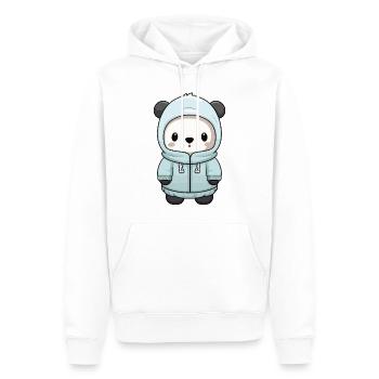 ours polaire hiver ours polaire bébé bande dessinée - Sweat à capuche Premium bio Homme - blanc - Devant - Nico (187cm)