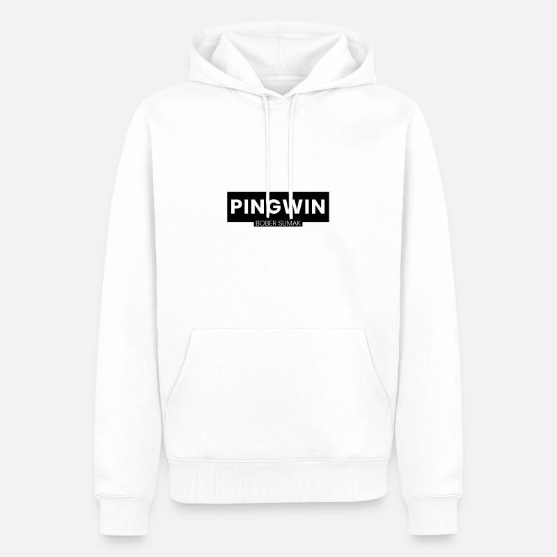 Pingwin Bober Slimak - Sweat à capuche Premium bio Homme - blanc