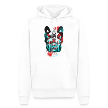 Bully Superstar - Männer Premium Bio Hoodie - Weiß - Vorne - Nico (187cm)